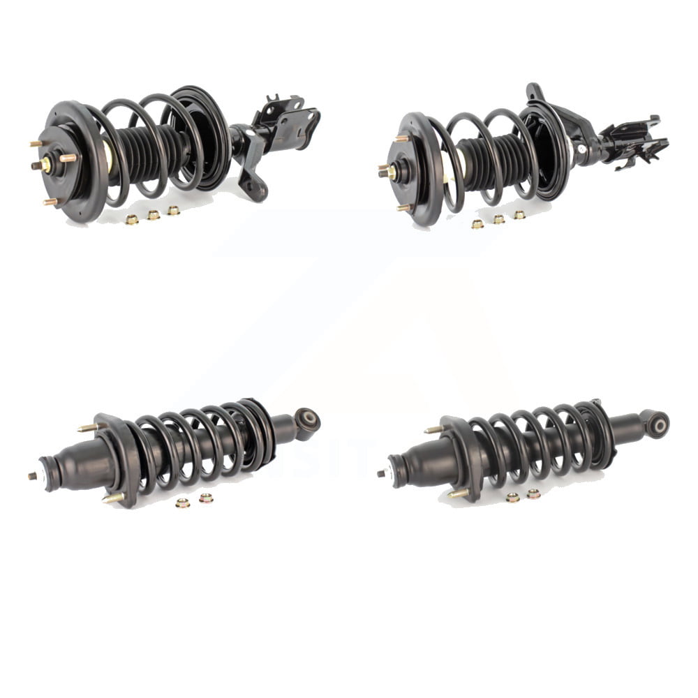 4 Piece Compatible with 2003-2005 Honda Civic Front and Rear Suspension Strut and Shock Absorber Assembly Kit 