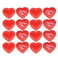 400pcs Red Heart Shape Petals Fabric Printed Valentine's Day Confetti