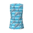 thumbnail image 5 of Easygdp Dolphin Women's Workout Tank Top, Running Top, Hiking Shirt, Quick-Dry for Running, Yoga, Hiking - Small, 5 of 9