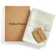 thumbnail image 4 of Solino Home Serviettes de Cuisine en Lin Sauge et Blanc Lot de 2 - 100 % Lin Pur Rayures Étroites 17 x 26 Pouces - Lavable en Machine et Fabriqué à la Main à Partir de Lin Européen, 4 of 6
