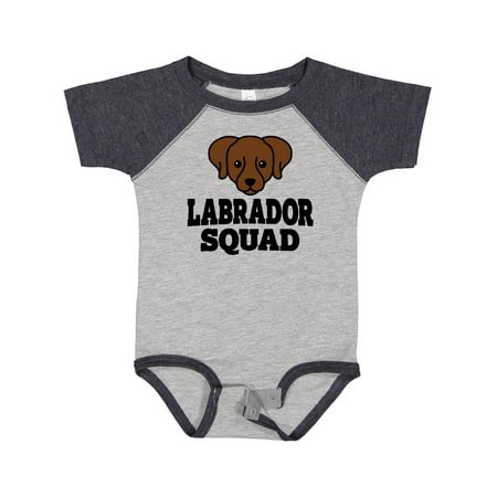 

Inktastic Dog Chocolate Labrador Squad Gift Baby Boy or Baby Girl Bodysuit