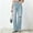 Light Blue, variant on Women's Jeans Straight Leg Plus Size Ripped Solid Color Denim Pocket Loose Trousers