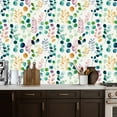 thumbnail image 2 of Peel and Stick Wallpaper Colorful Watercolor Leaves Circles Soft Pastels Wall Mural 17.7in x 9.8ft Self Adhesive Removable Wall Paper Renter Friendly Wallpaper for Nursery Bedroom Cabinets, 2 of 8