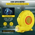 thumbnail image 3 of VEVOR Air Blower, 450w 0.6hp Inflatable Blower, Portable and Powerful Bounce House Blower, 1750Pa Commercial Air Blower Pump Fan, 3 of 9