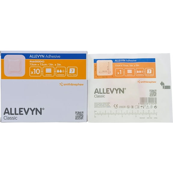 Allevyn Adhesive Foam Dressing 3" x 3" - Box of 10 Dressings