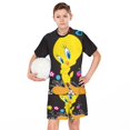 thumbnail image 6 of Kids Looney Tunes Tweety Athletic T-Shirt And Mesh Shorts Outfit Set Mesh Clothing Set for Boys, 6 of 7