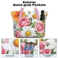 thumbnail image 2 of Tote Bag for Women - Pioneer Flower Shoulder Bag - Large Utility Work Duffle Bag with Zipper Handbag for Travel, Work, Sprots, 2 of 5