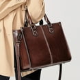 thumbnail image 4 of Genuine Leather Satchel Handbags for Women Large Shoulder Crossbody Bag Elegant Ladies Tote Purse with Zipper, 4 of 4