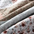thumbnail image 4 of Juego de colcha NEWLAKE King con diseño floral a cuadros, reversible, 4 of 7