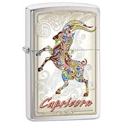 Zippo Lighter Zodiac Astrological Sign Personalized Customize Message Engraving on Backside (Capricorn)