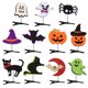 thumbnail image 1 of 11 horquillas para el pelo de Halloween con dibujos de calabaza y murciélago, accesorios para el pelo de fiesta., 1 of 5