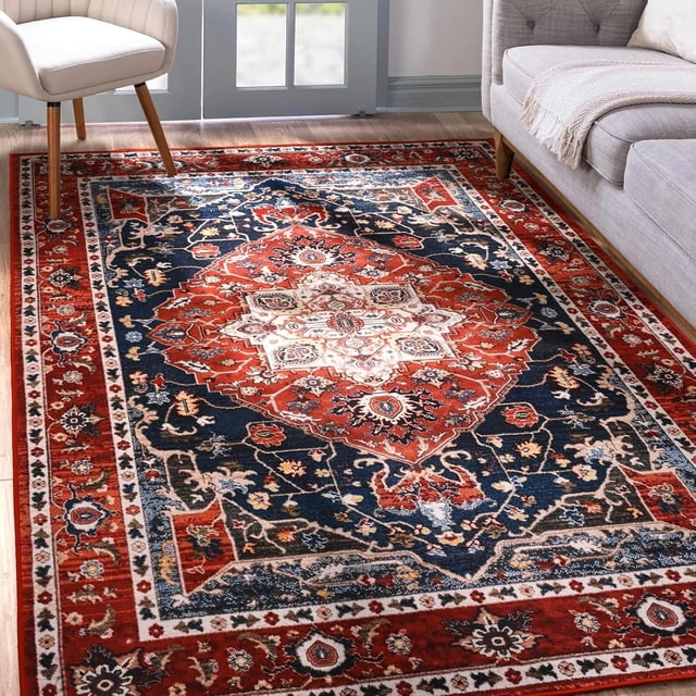 Alfombra YJ.GWL, tamaño grande, para salón, 160 x 230 cm, color rojo