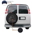 thumbnail image 4 of KAKALAD Line Beach Palm Trees Sun Wave 05 Spare Tire Cover Universal Vehicle Accessories Buckle Car Tools 14”in, 4 of 6