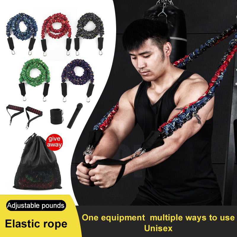 Details about   11PCS Resistance Bands Excerciser Body Training Expander Workout Yoga Pull Rope 