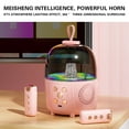 thumbnail image 3 of Byujiro Mini Karaoke Machine with 2 Wireless Microphones for Adults and Kids, Speaker Microphone Outdoor Portable Mini Dual Mic Karaoke Ambient Light Singing for Family, 3 of 3