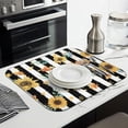 thumbnail image 2 of Microfibre Drying Mat for Kitchen Sunflower Colorful Floral Dish Drying Drainer Mat Absorbent Drying Mat Washing Up for Glass, Plate & Cup 16inch X 18inch, 2 of 7