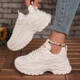 thumbnail image 5 of Wyzesi Espadrilles Rouges pour Femmes Espadrilles en Tricot Volant Femmes Automne et Hiver Mode Bout Rond à Lacets Chaussures Décontractées Semelle Épaisse Chaussures de Course Espadrilles Roses pour Femmes Espadrilles Blanches Femmes, 5 of 5