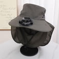 thumbnail image 2 of Fewfanhot Men's & Women's Full Coverage Cooling Sun Hat with Fan, Detachable Neck Flap & Face Cover Quick-Dry Fabric, UV Protection for Fishing, Farming, Outdoor Work, 2 of 2