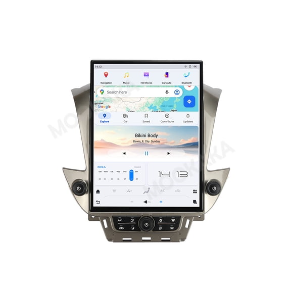 MOOKAKA 15.6" Smart Display Radio Audio Media Player for GMC Yukon/ChevroletSuburban/Tahoe 2014-2020 Car Navigation GPS Upgrade Headunit Android Replacement 1080P Screen Carplay Accessories