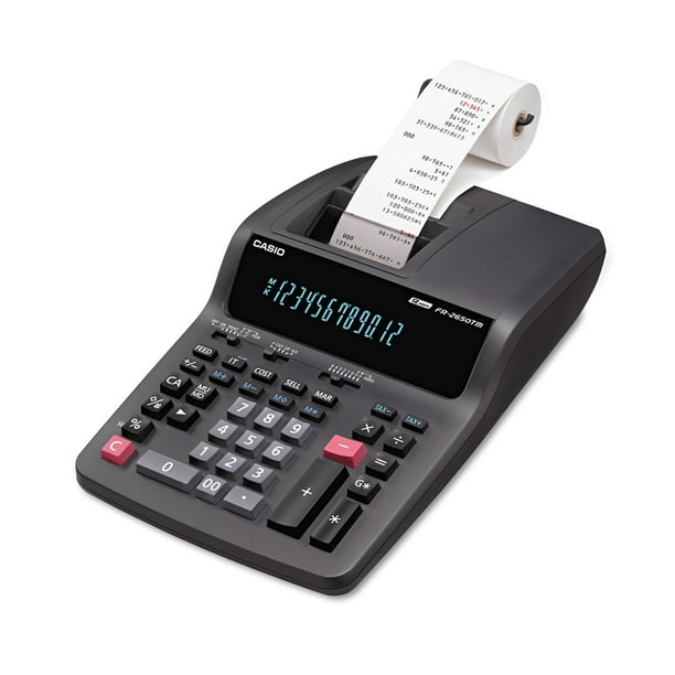 Casio FR2650TM TwoColor Printing Desktop Calculator, Black/Red Print
