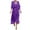 Purple, variant on Ayolanni Green Plus Size Party Dresses for Curvy Women V-Neck Solid Short Sleeve Maxi Dresses Junior Dresses L