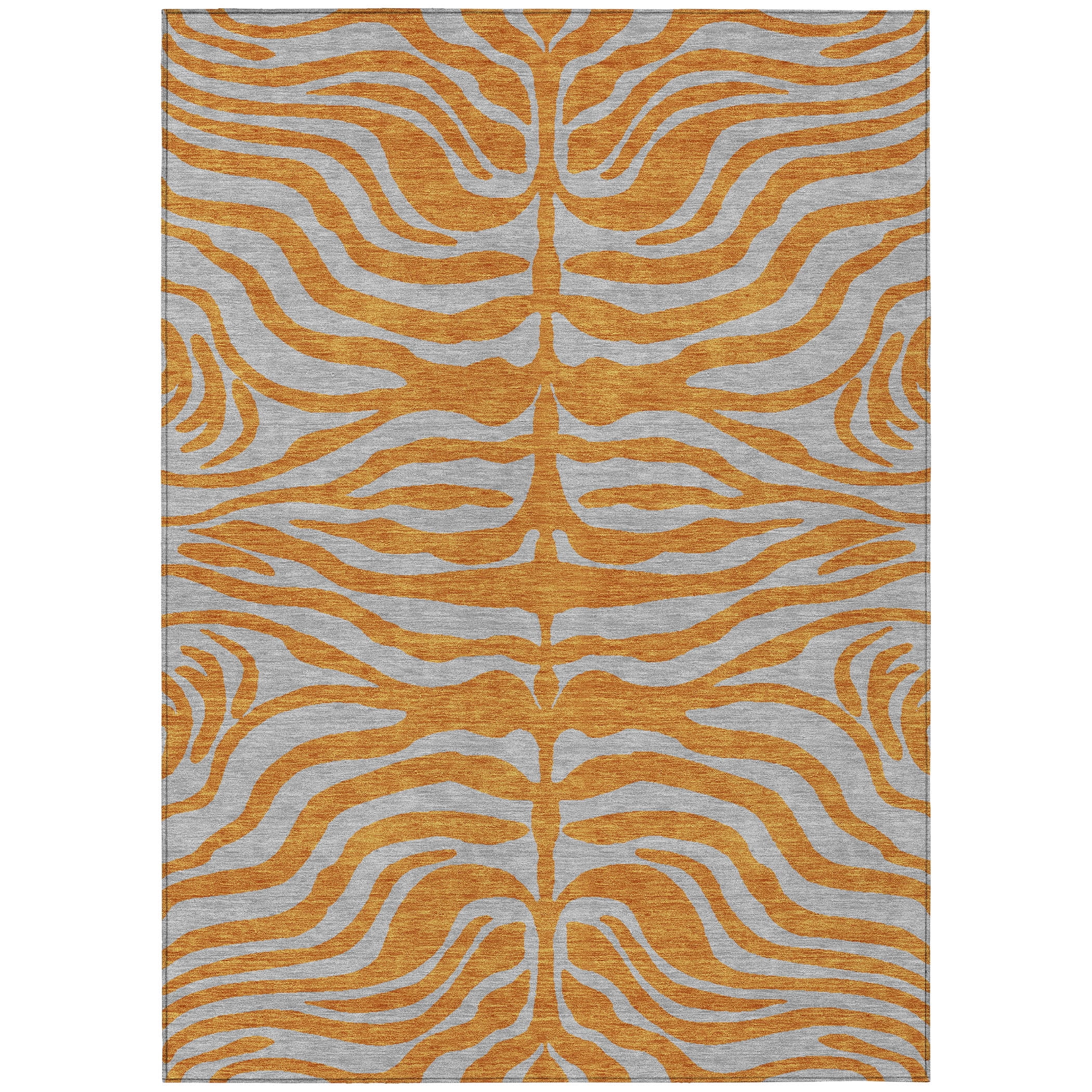 Addison Rugs Chantille Indoor/Outdoor Transitional Animal Print Orange Washable Rectangle Rug, 3' x 5'