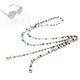 thumbnail image 3 of Soporte de máscara facial con cuentas multicolor hecho a mano, collar de correa de cadena de metal para joyería anti pérdida, 11 Feliz Sencillez, 3 of 5