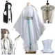 thumbnail image 2 of Disfraz de Cosplay de Anime Tian Guan Ci Fu Xie Lian, sombrero de bambú elegante Hanfu, peluca, uniforme blanco, disfraz de Halloween, conjunto completo de Comic Con, 2 of 5