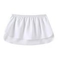 thumbnail image 1 of Jupe Mini Ajustable pour Femmes, Demi-Longueur, Ourlet, Demi-Slips, Faux Hauts Noirs à Rayures Verticales L, 1 of 4