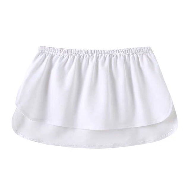 Jupe Mini Ajustable pour Femmes, Demi-Longueur, Ourlet, Demi-Slips, Faux Hauts Noirs à Rayures Verticales L