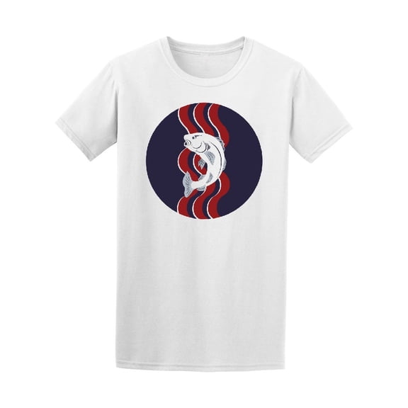 Asian Fish On The Waves Tee Men's -Image by Shutterstock