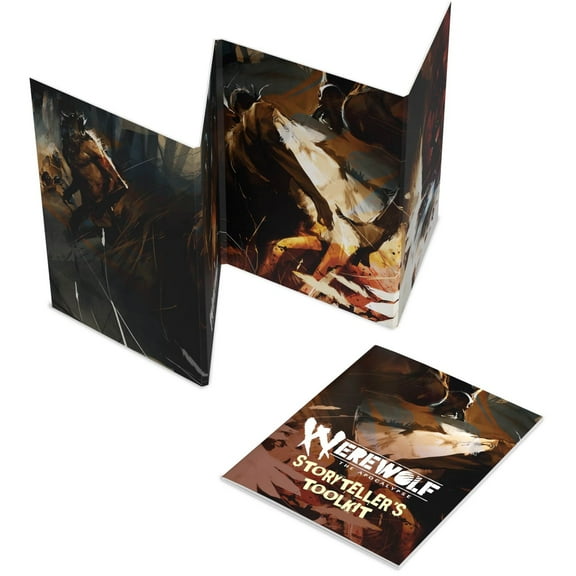 Renegade Game Studios: Werewolf: The Apocalypse 5th Edition Roleplaying Game - Storyteller’s Screen & Toolkit, 4 Panel Accessory, Age 18 , 1-4 Players
