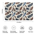 thumbnail image 3 of Blue and Brown Feather Pattern Bathroom Rugs Mat,Non Slip Microfiber Bathroom Rug,Rubber Backing,Soft Bathroom Mats for Bathroom Floor,Tub and Shower,17x27in(43x68cm), 3 of 5