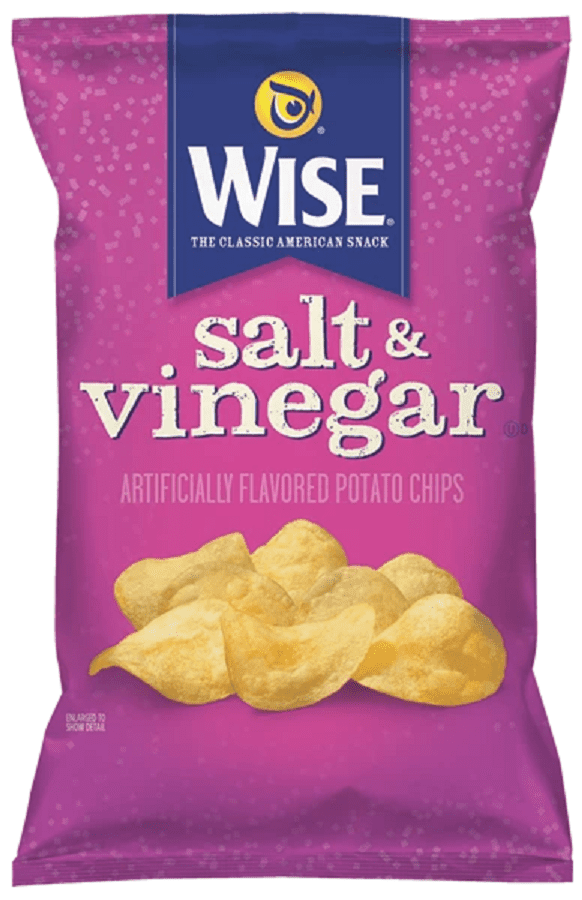 Wise Foods Salt & Vinegar Potato Chips, 4Pack 7.5 oz. Sharing Size