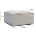 thumbnail image 6 of TOV Furniture Mindy Taupe Chenille Basketweave Ottoman, 6 of 6