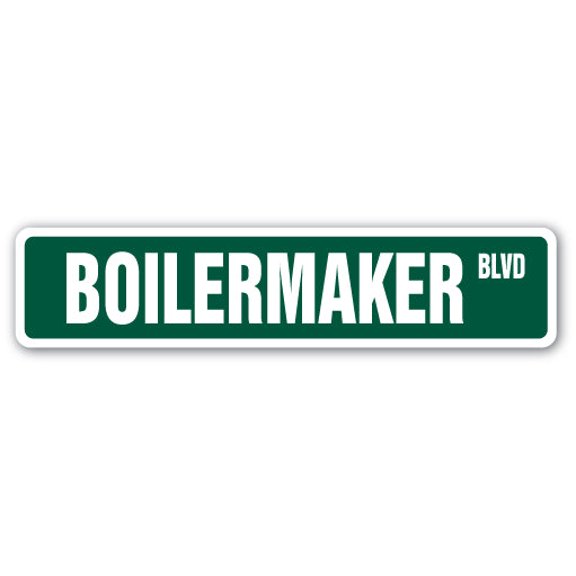 SignMission SS-Boilermaker 18 in. Boilermaker Street Sign - Beer Cocktail Whiskey Happy Hour