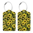 thumbnail image 3 of Disketp 1 Luggage Tag For Suitcase,Sunflowers In Vintage Leather Baggage Tag With Stainless Steel Loop Privacy Cover For Women Men Girls, 3 of 5