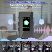 TIKBBRMG 64GB Digital Voice Activated Recorder Audio Recording with Playback for Lectures MP3 Player, Password,Meetings USB Rechargeable Dictaphone Small Device Tape Recorder Portable Mini