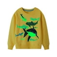 thumbnail image 2 of ATAIKU 2-7Y Kids Baby Boys Glow in the Dark Tops French Terry Sweatshirts Cotton Long Sleeve Crewneck Tops for Toddler Boy - Shark, 2 of 9