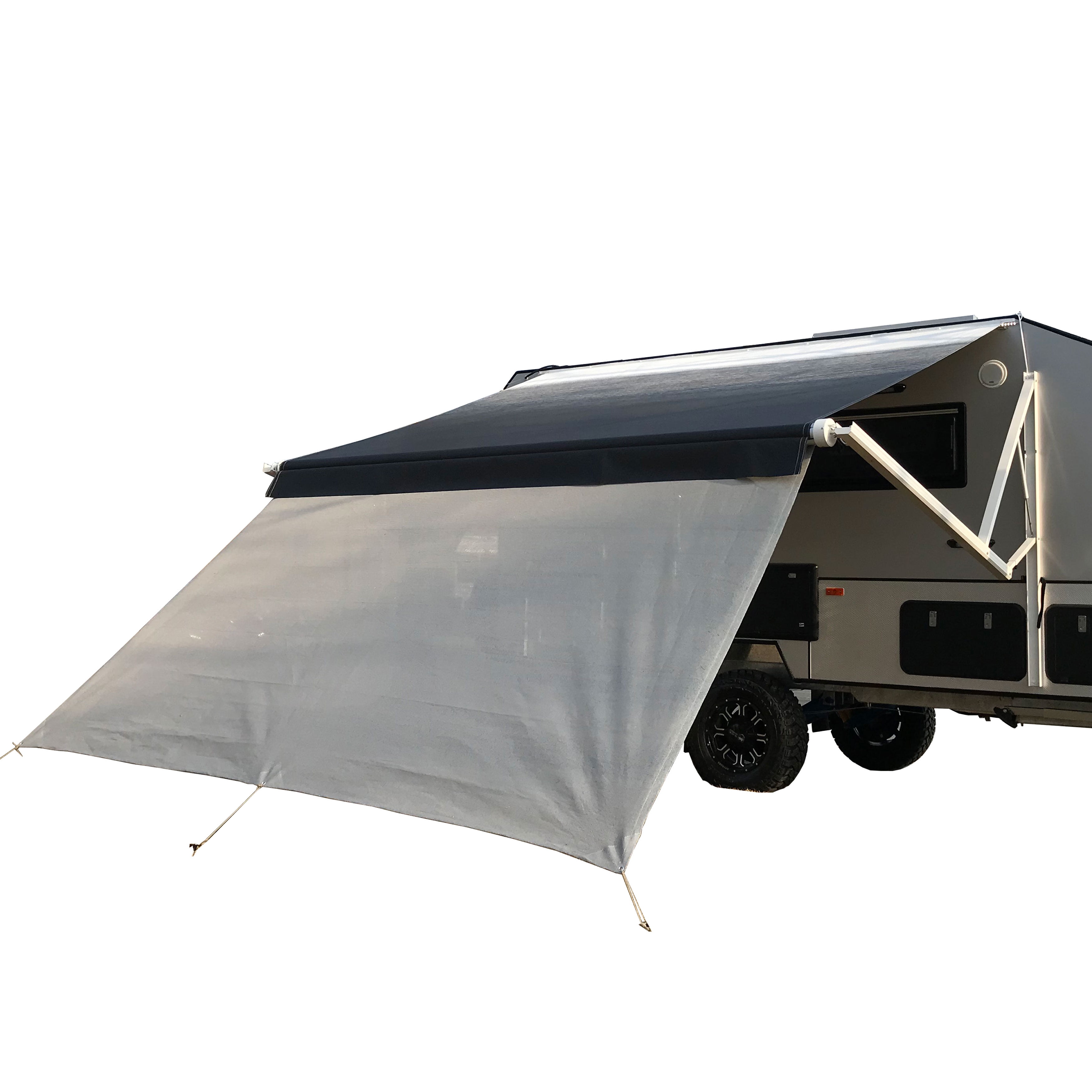 Aleko Rv Deluxe Awning Sun Screen 16 X 6 Feet Gray Mesh Walmart Com