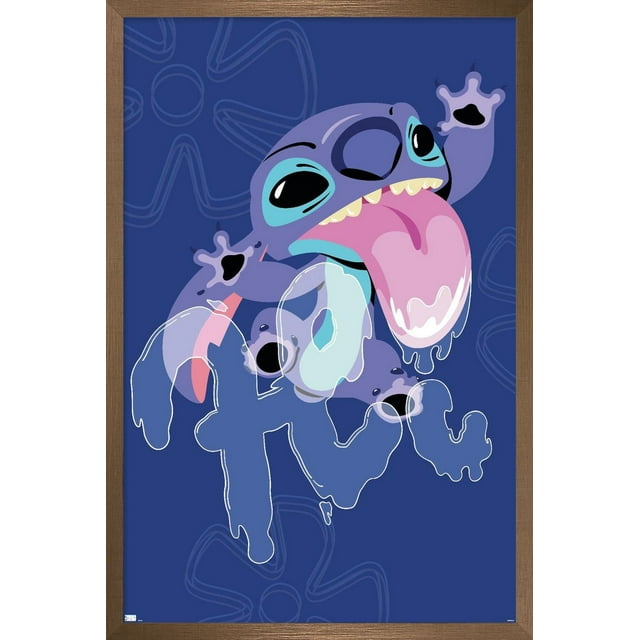 Disney Lilo And Stitch - Slobber Hi Wall Poster, 14.725" x 22.375" Framed
