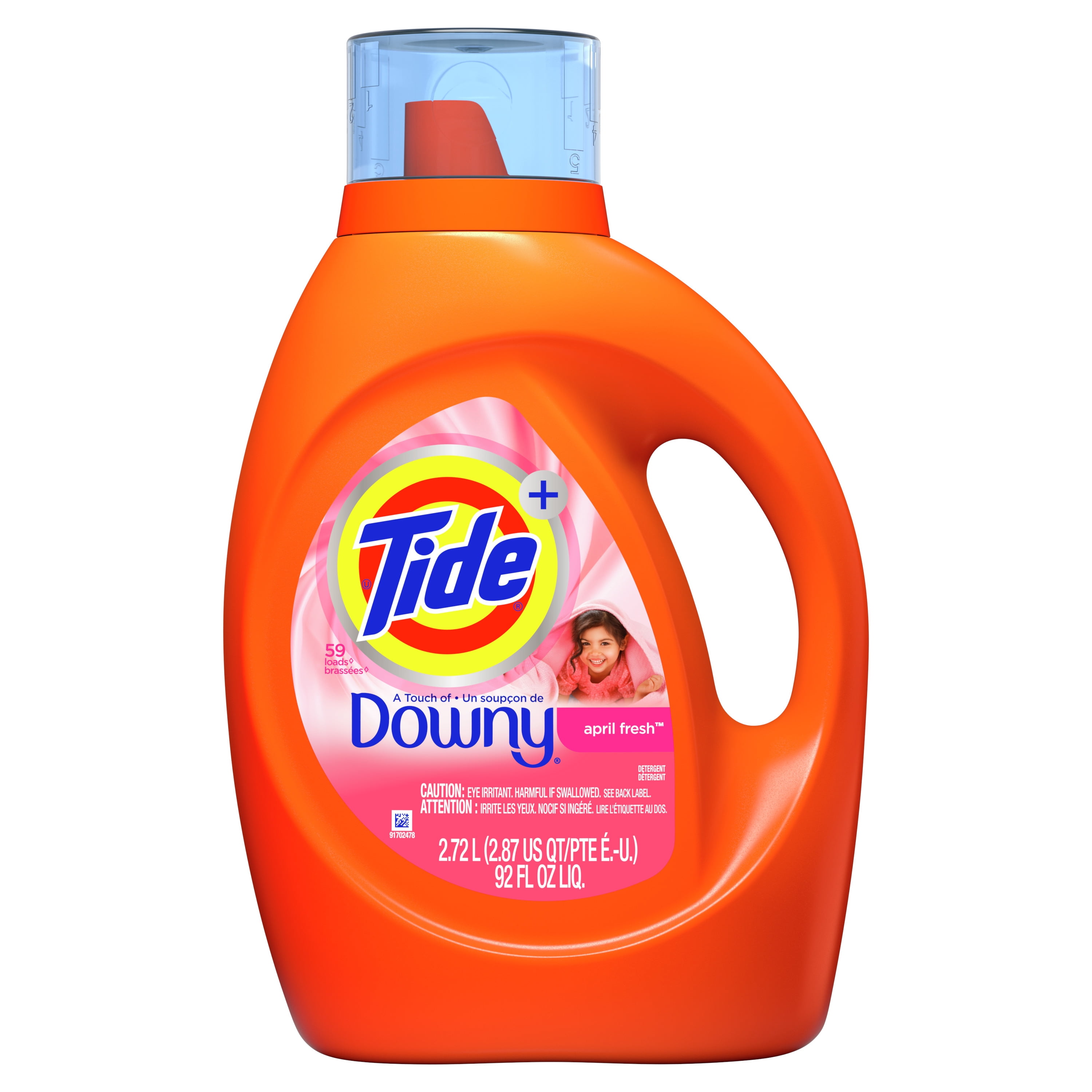Tide Plus Downy April Fresh, 59 Loads Liquid Laundry Detergent, 92 fl oz