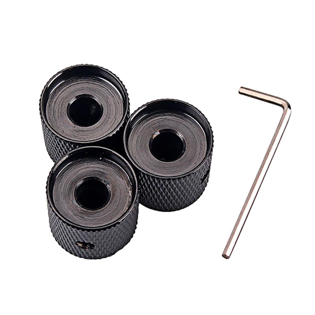 3Pcs Knobs for 6mm (0.24 inch) Dia. Shaft Pots - Volume and Buttons Replacement Parts for Electric Guitar