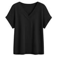 thumbnail image 7 of SUNBS T Shirts for Women V Neck Blouses Summer Casual Short Sleeve Top Cute Basic Trendy Outfits Fashion, 7 of 7