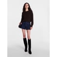 thumbnail image 2 of Scenario Women's Crewneck Cable Knit Mid-weight Sweater, Sizes XS-XXXL, 2 of 5