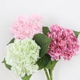 thumbnail image 2 of Xiao Hua 3 hortensias artificiales de 53 cm, grandes, naturales y realistas, con tacto real (rosa), 2 of 4