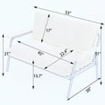 thumbnail image 2 of 53-inch Minimalist-Style Double-Seater Upholstered Sofa, with Tufted Design, Black, 2 of 5