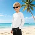 thumbnail image 2 of WXFAZCVU Boys Swim Shirt Long Sleeve Bathing Suits Lightweight Sun Outdoor Beach Swimwear Size 11-12 Years, 2 of 5