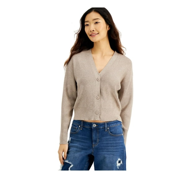 INC Womens Beige Long Sleeve Open Cardigan Button Up Sweater Size: XL