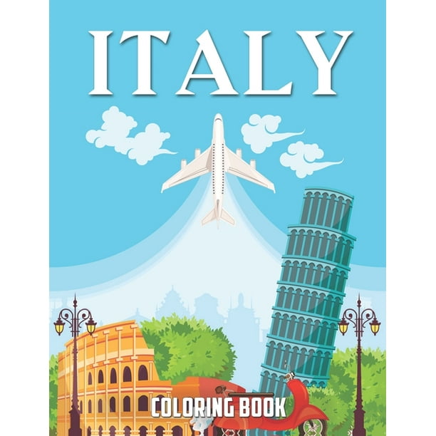 Download Italy Coloring Book Premium Abstract Cover Vol 6 Paperback Walmart Com Walmart Com